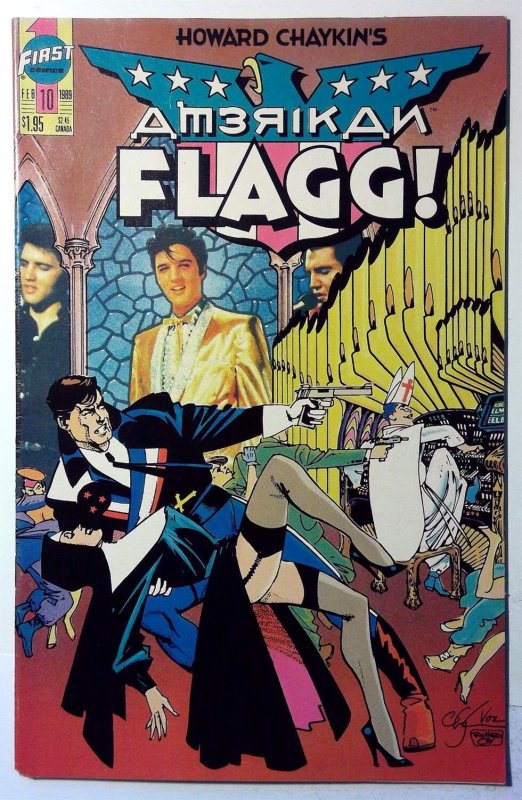 American Flagg! #10 (1989), raw, ungraded comic book — front cover
