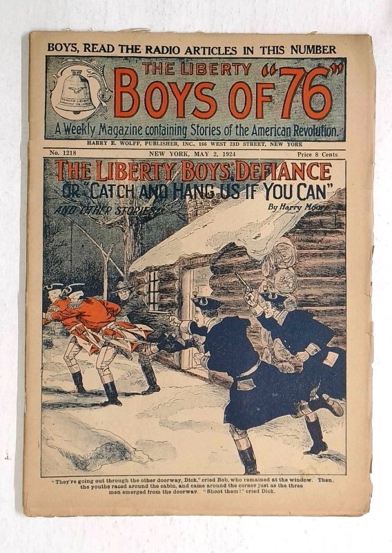The Liberty Boys of '76 - May 2 1924 - "Catch and Hang Us If You Can"- Dime Nov, raw, ungraded comic book — front cover