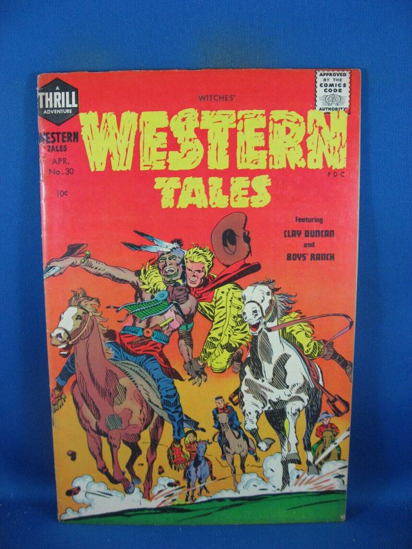 Witches Western Tales #30 (Harvey Comics, 1954), raw comic book in VF condition — front cover