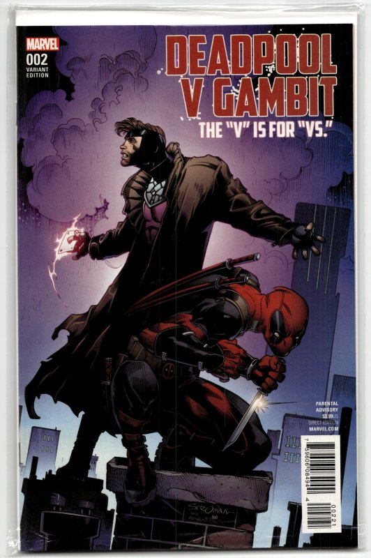 Deadpool v Gambit #2 (Marvel Comics, 2016), raw, ungraded comic book — front cover