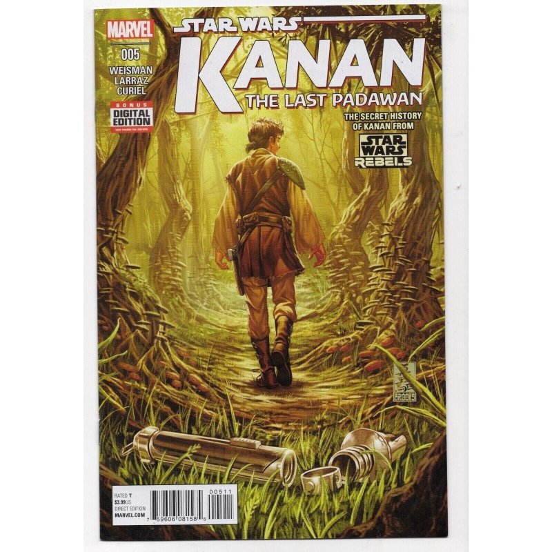 Star Wars: Kanan the Last Padawan #5 (Dark Horse Comics, 2015), raw comic book in NM 9.4 condition — front cover