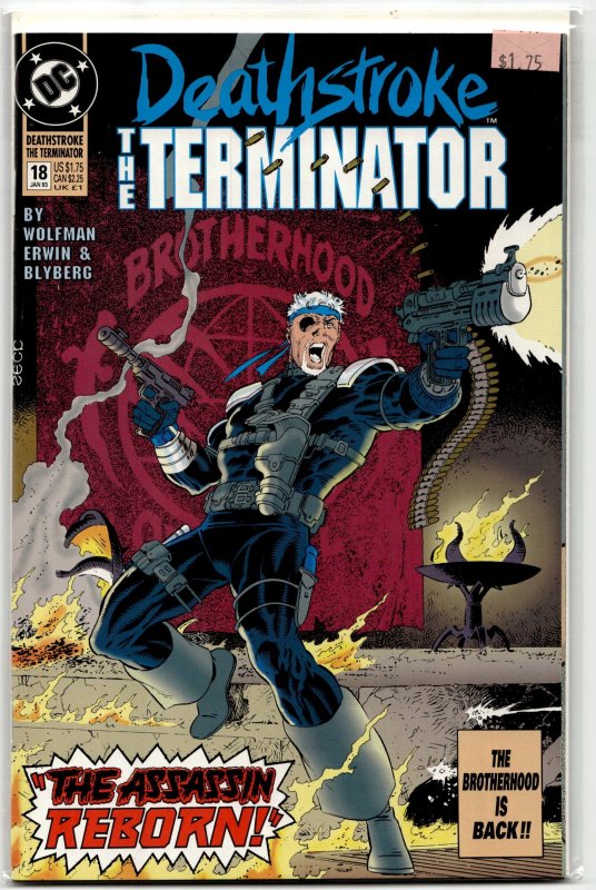 Deathstroke the Terminator #18 (DC Comics, 1993), raw, ungraded comic book — front cover
