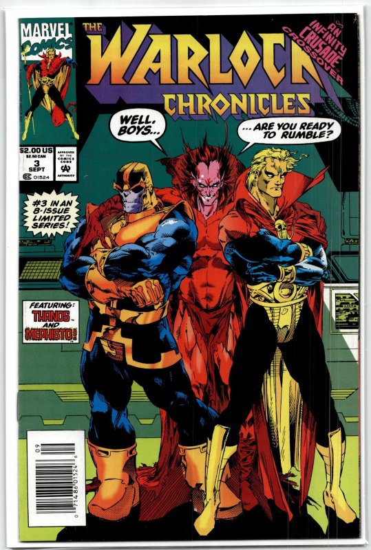 Warlock Chronicles #3 (1993), raw, ungraded comic book — front cover