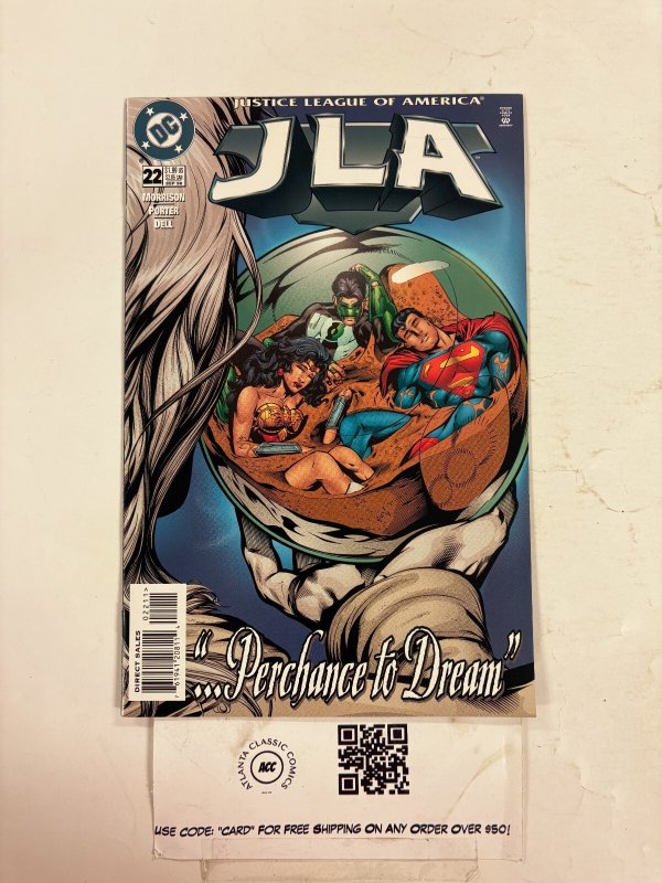 JLA #22 (DC Comics), raw comic book in NM condition — front cover