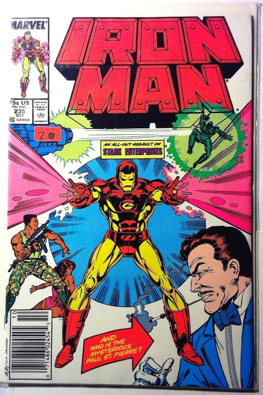 Iron Man #235 (Marvel Comics, 1988), raw, ungraded comic book — front cover