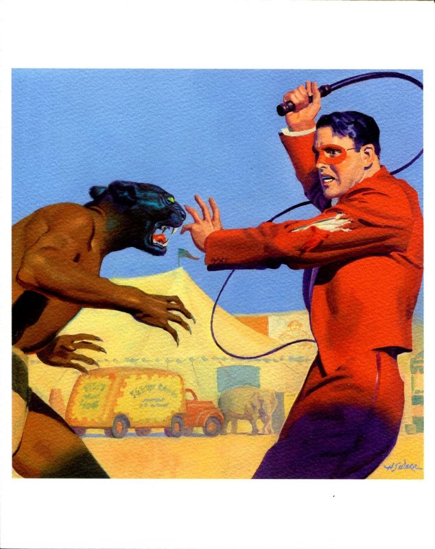 Pulp: HJ Ward "The Magician" Pulp Cover Print- Red Star Mystery October 1940 (1940), raw, ungraded comic book — front cover