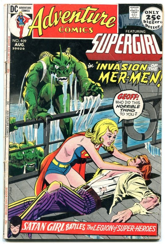 Adventure #409 (DC Comics, 1971), raw comic book in VG condition — front cover