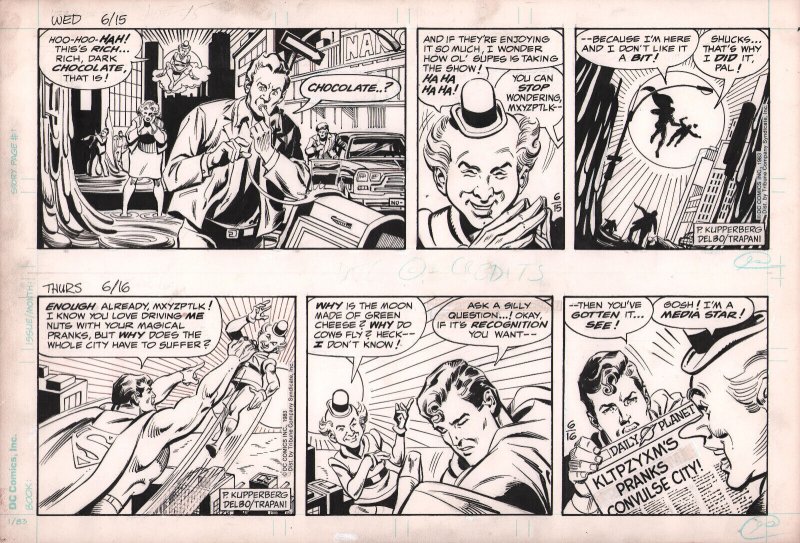 Superman Daily Strip Art - June #15 (1983), raw, ungraded comic book — front cover