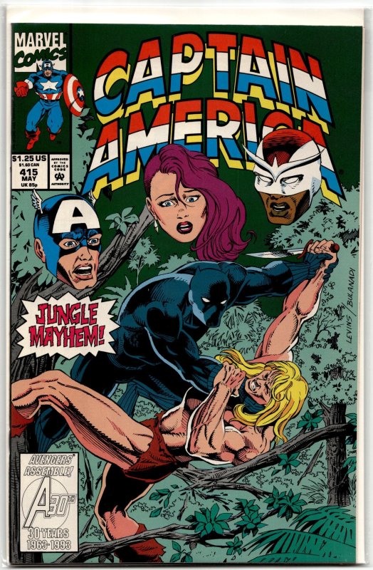 Captain America #415 (Marvel Comics, 1993), raw, ungraded comic book — front cover
