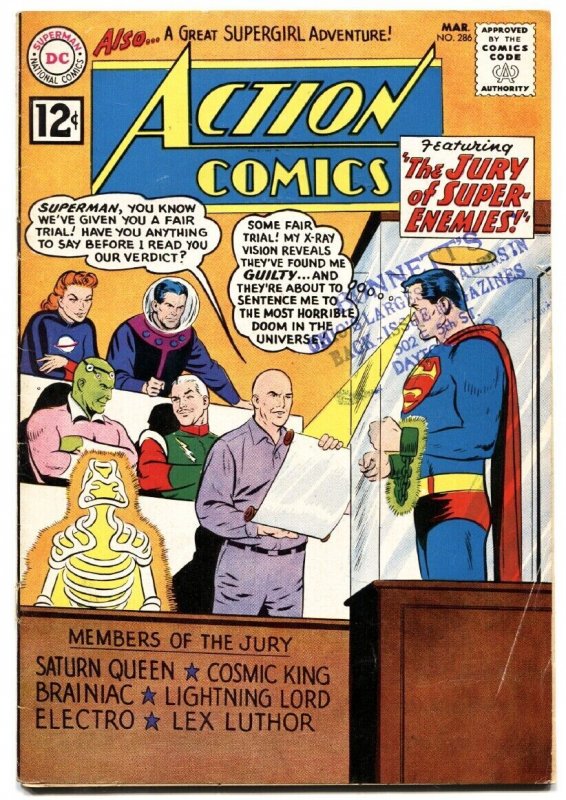 Action Comics #286 (DC Comics, 1962), raw comic book in VG condition — front cover