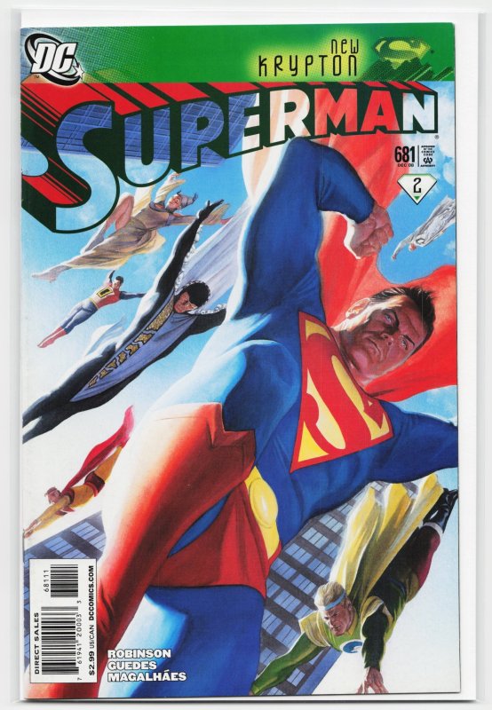 Superman #681 (DC Comics, 2008), raw, ungraded comic book — front cover