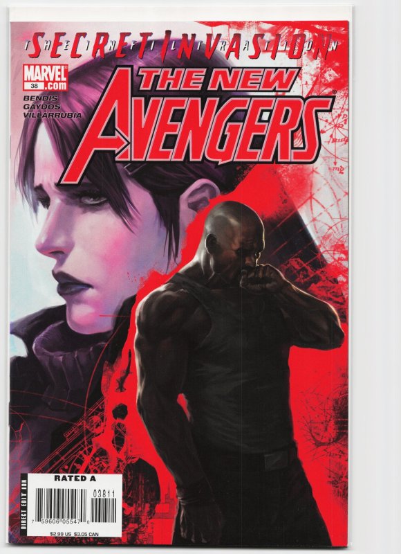 New Avengers #38 (Marvel Comics, 2008), raw, ungraded comic book — front cover