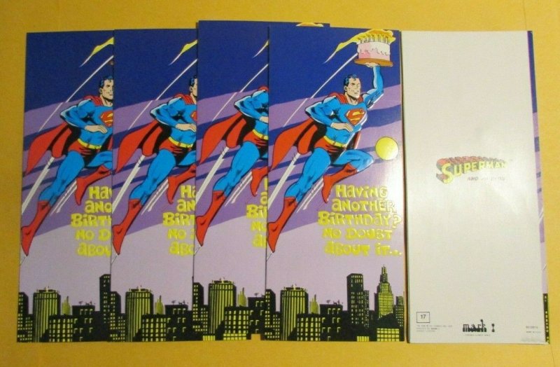 1978 Superman Mark 1 Greeting Card #17 NM 9.4 LOT of 5 No Doubt Birthday (1978), raw comic book in NM 9.4 condition — front cover