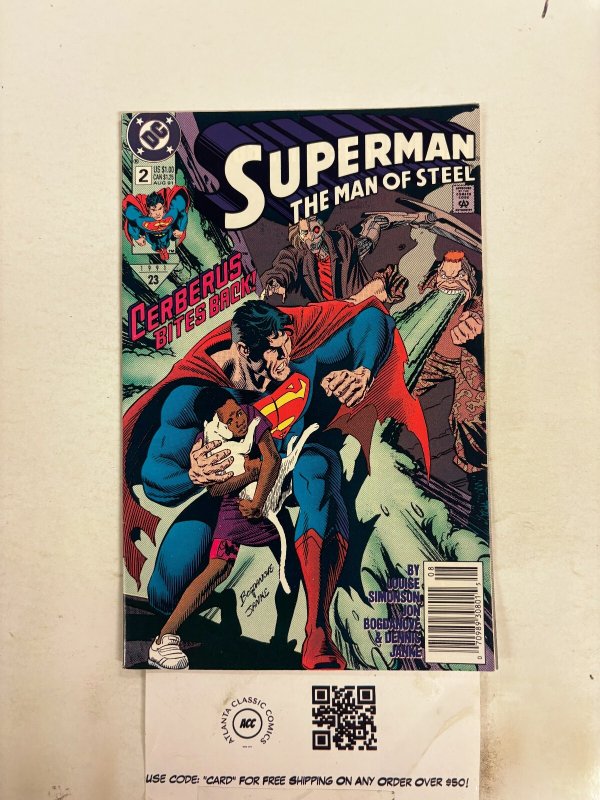 Superman the Man of Steel #2 (DC Comics), raw comic book in NM condition — front cover