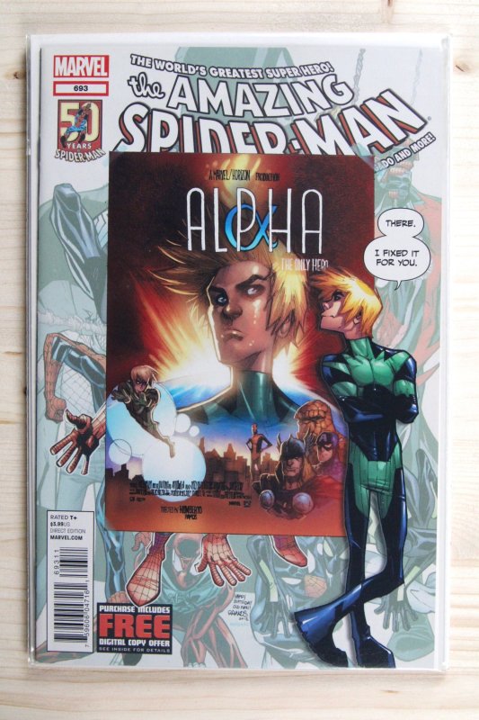 The Amazing Spider-Man #693 (Marvel Comics, 2012), raw comic book in NM 9.4 condition — front cover