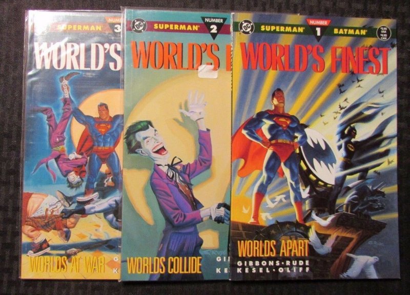1990 Superman / Batman World's Finest #1-3 SC 1st Printing DC NM 9.4 Set (DC Comics, 1990), raw comic book in NM 9.4 condition — front cover