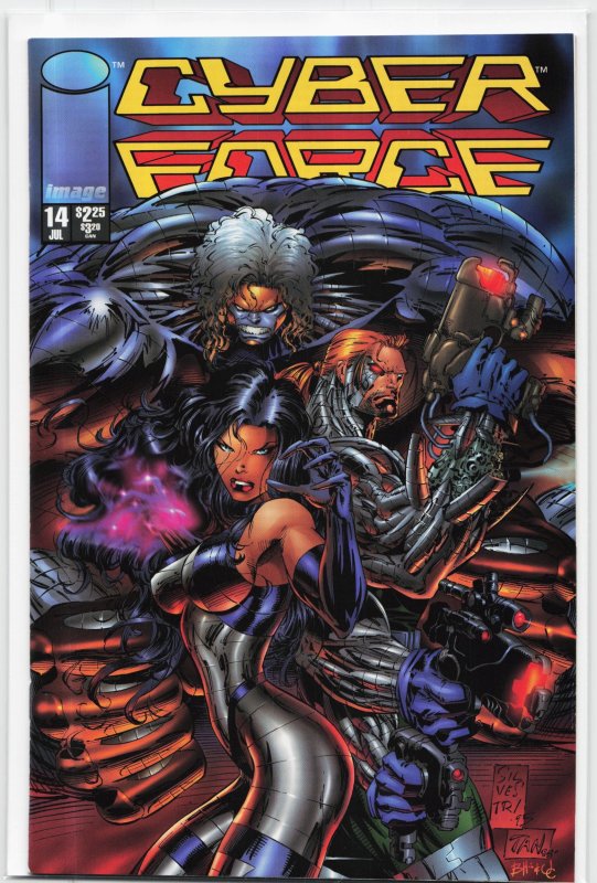 Cyberforce #14 (Image Comics, 1995), raw, ungraded comic book — front cover