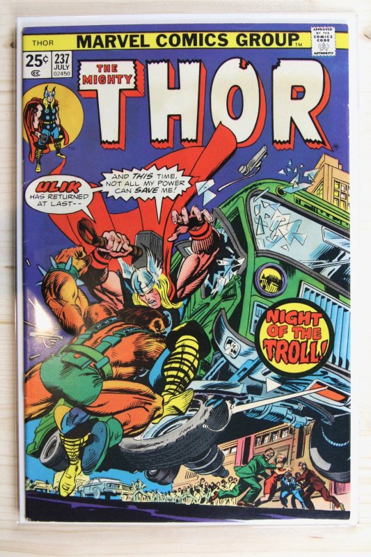 Thor #237 (Marvel Comics, 1975), raw comic book in VF- 7.5 condition — front cover