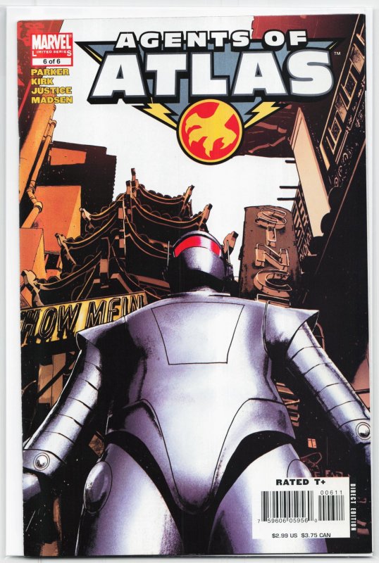 Agents of Atlas #6 (2007), raw, ungraded comic book — front cover