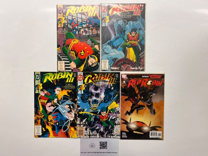 5 Robin DC Comic Books # 1 2 4 4 6 Batman Superman Wonder Woman Robin 73 JS43, raw, ungraded comic book — front cover