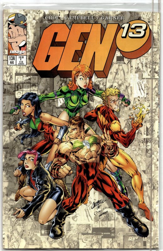 Gen 13 #13A (1996), raw, ungraded comic book — front cover