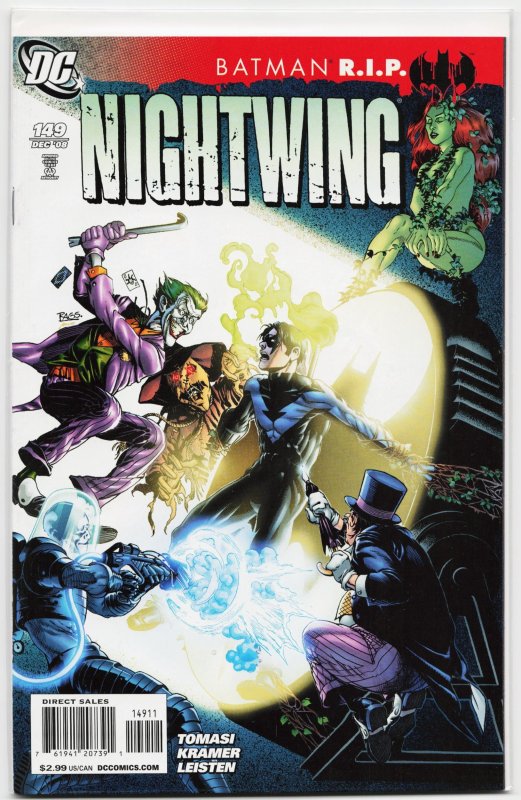Nightwing #149 (DC Comics, 2008), raw, ungraded comic book — front cover