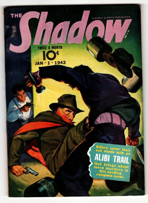 Shadow January #1 (1942), raw, ungraded comic book — front cover