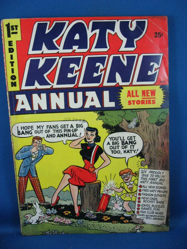 Archie Katy Keene Annual #1 (1954), raw comic book in VG condition — front cover