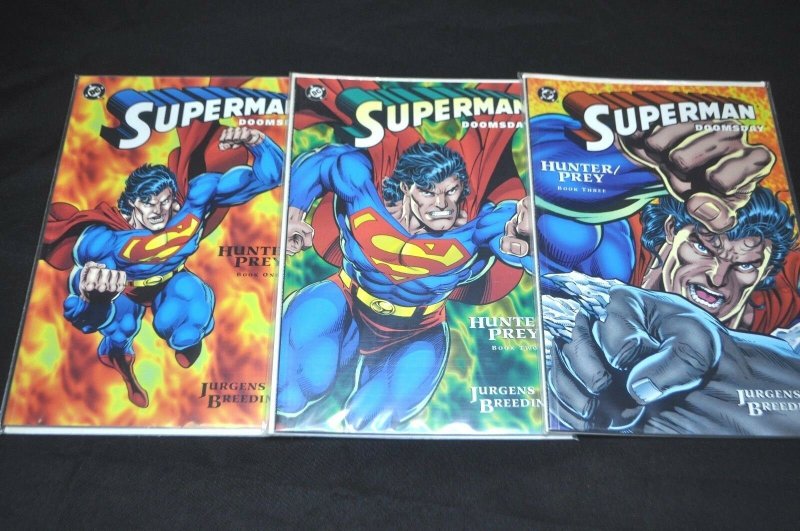 Superman/doomsday Hunter/prey Lot #1-3 (9/9.2) 3 Issues Total Complete Set 1994 (1994), raw comic book in 9.2 condition — front cover