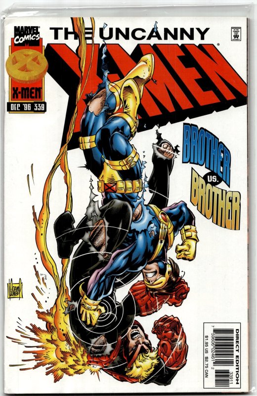The Uncanny X-Men #339 (Marvel Comics, 1996), raw, ungraded comic book — front cover