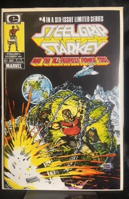 Steelgrip Starkey #4 (1986), raw, ungraded comic book — front cover