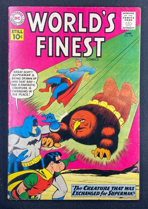 World's Finest #118 (DC Comics, 1941), raw comic book in FN- 5.5 condition — front cover