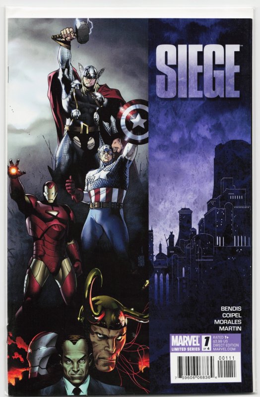 Siege #1 (Marvel Comics, 2010), raw, ungraded comic book — front cover