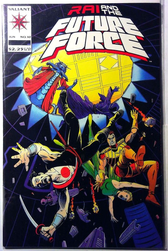 Rai and the Future Force #10 (Valiant Comics, 1993), raw, ungraded comic book — front cover