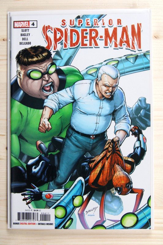 Superior Spider-Man #4 (Marvel Comics, 2024), raw comic book in NM+ 9.6 condition — front cover