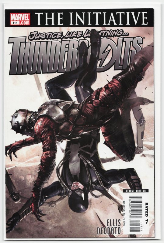 Thunderbolts #114 (Marvel Comics, 2007), raw, ungraded comic book — front cover