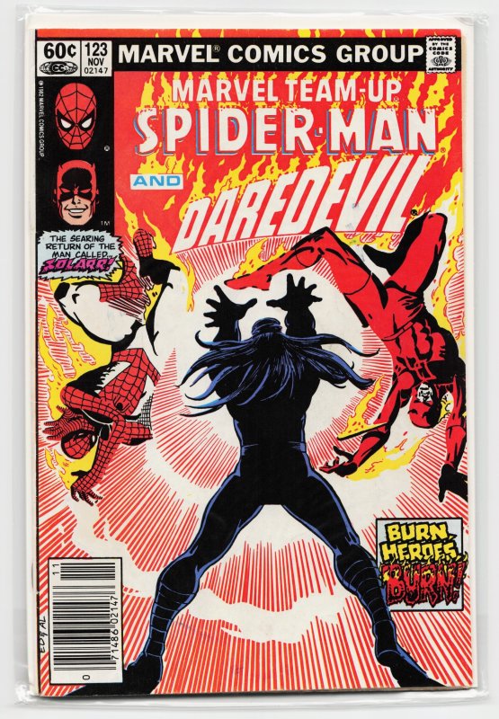 Marvel Team-Up #123 (Marvel Comics, 1982), raw, ungraded comic book — front cover