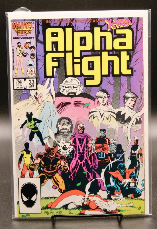 Alpha Flight #33 (Marvel Comics, 1986), raw, ungraded comic book — front cover