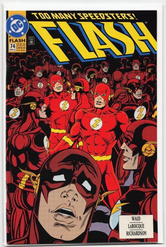 The Flash #74 (DC Comics, 1993), raw, ungraded comic book — front cover