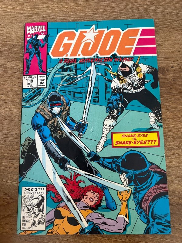 G.I. Joe #119 (Marvel Comics), raw comic book in VF/NM condition — front cover