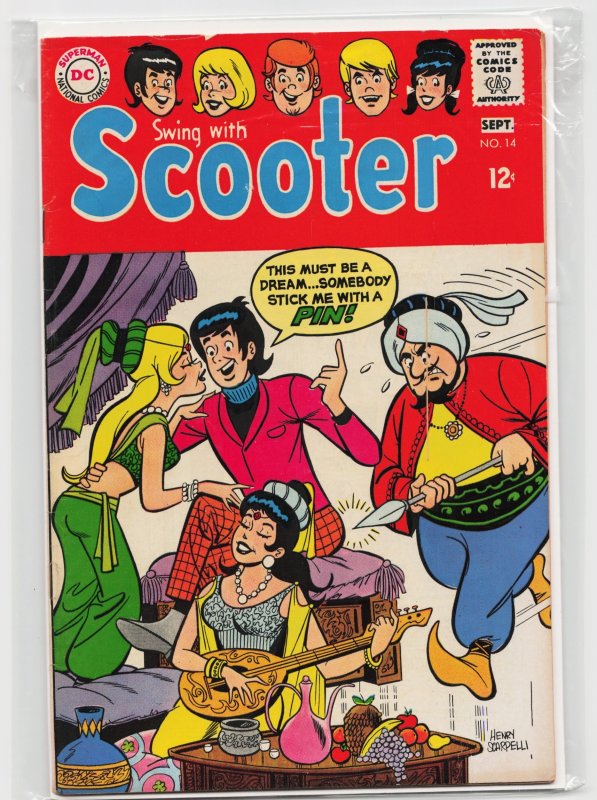 Swing with Scooter #14 (Archie Comics, 1968), raw, ungraded comic book — front cover