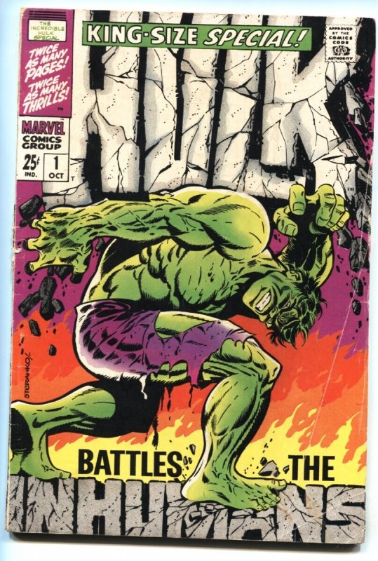 Incredible Hulk Annual #1 - 1968 - Marvel - G/VG - Comic Book (Marvel Comics, 1968), raw comic book in VG condition — front cover