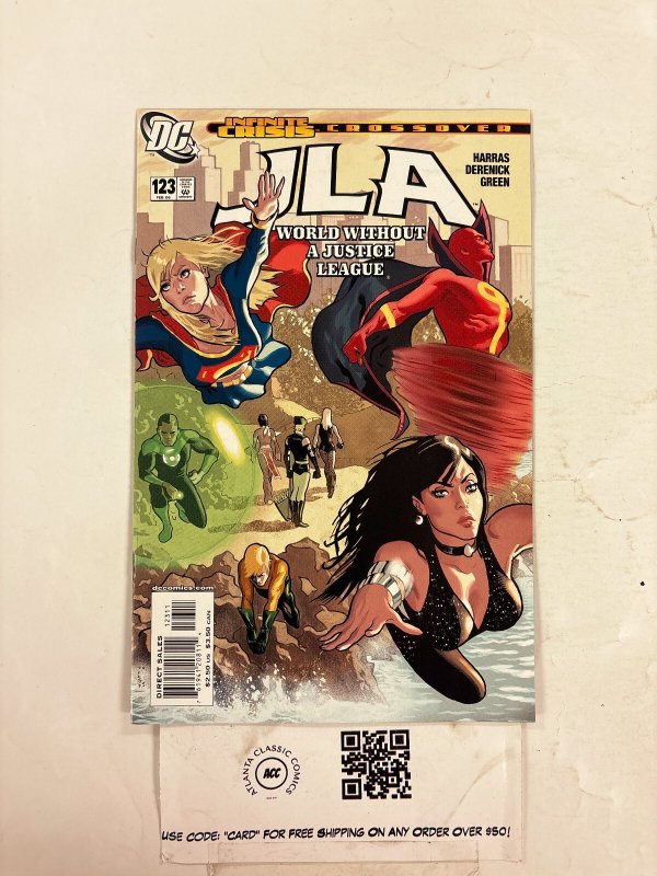 JLA #123 (DC Comics), raw comic book in NM condition — front cover