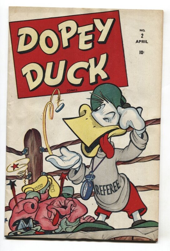 Dopey Duck #2 (Marvel Comics, 1946), raw comic book in VF condition — front cover