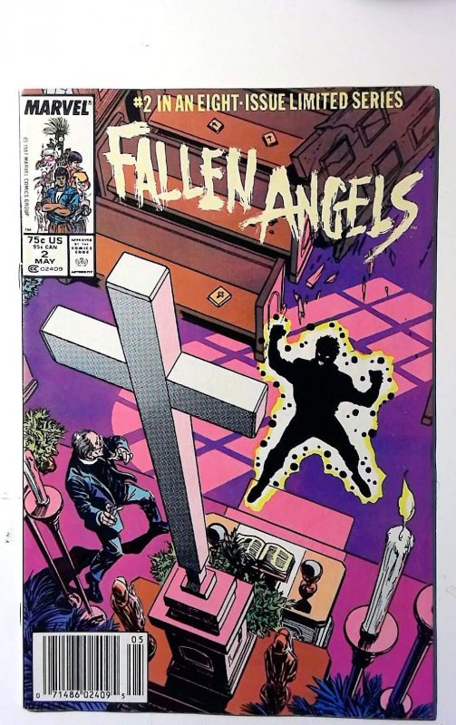 Fallen Angels #2 (Marvel Comics, 1987), raw, ungraded comic book — front cover