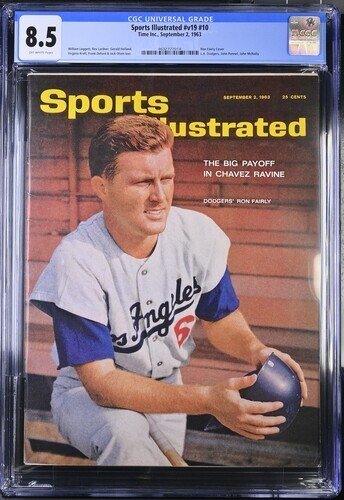 Sports Illustrated Sep #2 (1963), CGC 8.5 graded comic book, Universal Blue label — front cover in its holder