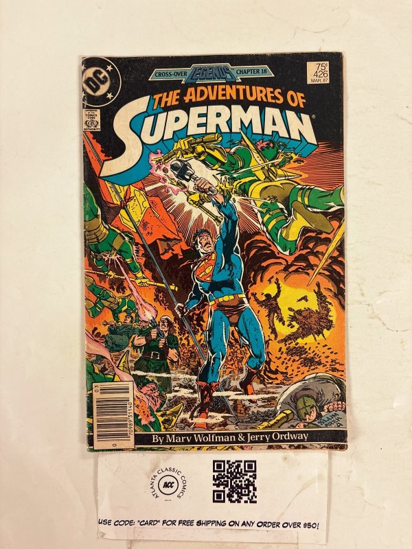 Adventures of Superman #426 (DC Comics), raw comic book in FN condition — front cover