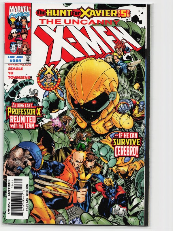 The Uncanny X-Men #364 (Marvel Comics, 1999), raw, ungraded comic book — front cover