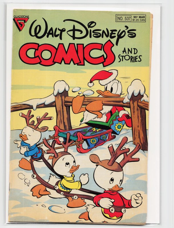 Walt Disney's Comics and Stories #537 (Gladstone, 1989), raw, ungraded comic book — front cover