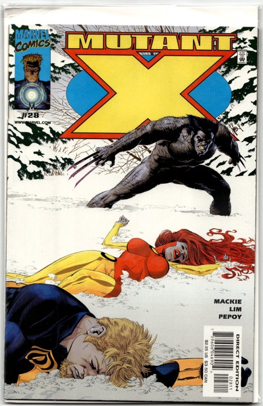 Mutant X #28 (2001), raw, ungraded comic book — front cover